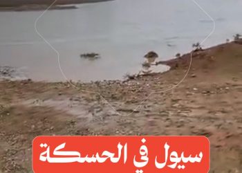 سيول جارفة بريف الحسكة نتيجة الأمطار الغزيرة